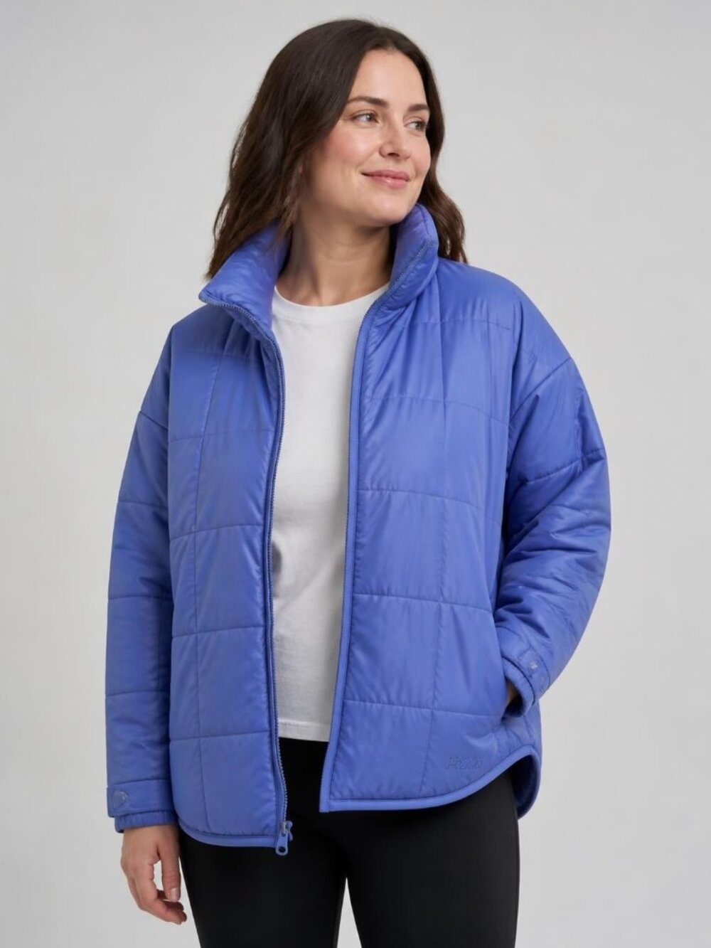 Roxy Women's Quilted Puffer Jacket Periwinkle Blue XL NWT